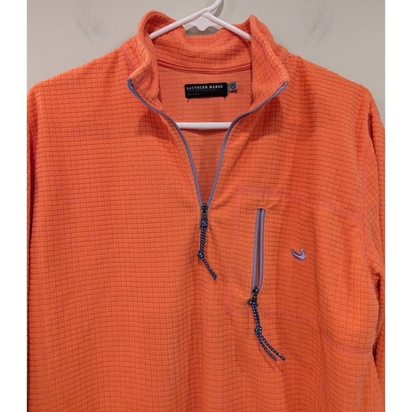 Southern Marsh Orange Fieldtec Dune Half Zip Pullover Size XS - Picture 3 of 5